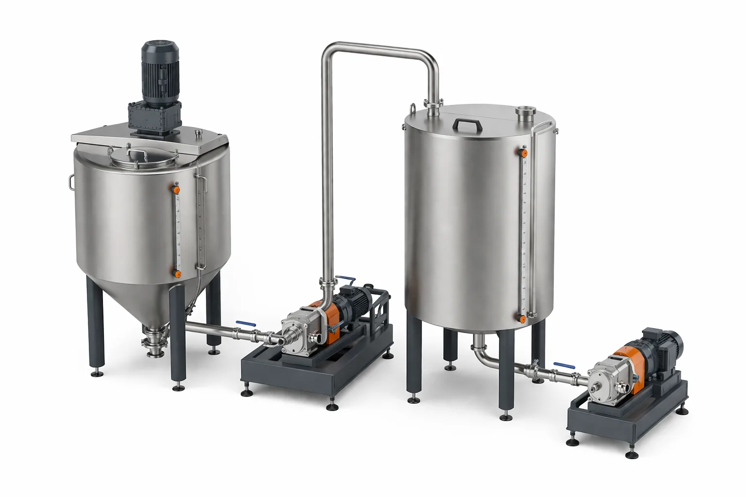 Cake Dough Mixer and Storage Tank